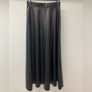 Black leather skirt